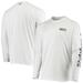 Men's Columbia White New York Yankees Americana Terminal Tackle Omni-Shade Raglan Long Sleeve T-Shirt