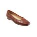 Wide Width Women's Hanny Flats by Trotters in Luggage (Size 9 1/2 W)