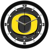 Oregon Ducks 11.5'' Suntime Premium Glass Face Carbon Fiber Wall Clock