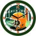 Miami Hurricanes 11.5'' Suntime Premium Glass Face Football Helmet Wall Clock