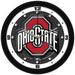 Ohio State Buckeyes 11.5'' Suntime Premium Glass Face Carbon Fiber Wall Clock