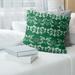 Philadelphia Throwback Football Baroque Pattern Accent Pillow-Faux Suede