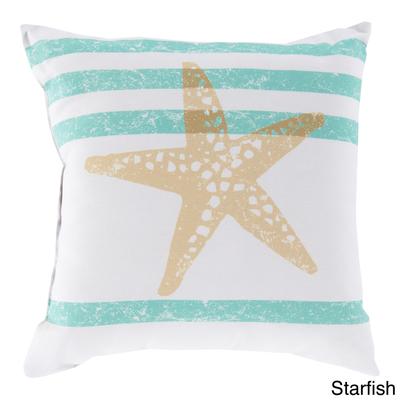 Faded Ocean Crits Outdoor Safe Decorative Throw Pillow