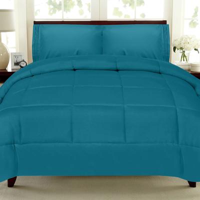 Plush Solid Color Box Stitch Down Alternative Comforter