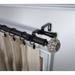 InStyleDesign Sadie 1 inch Diameter Adjustable Double Curtain Rod