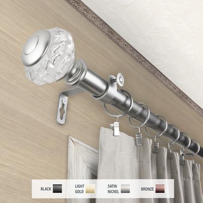 InStyleDesign Adeline 1 inch Diameter Adjustable Curtain Rod