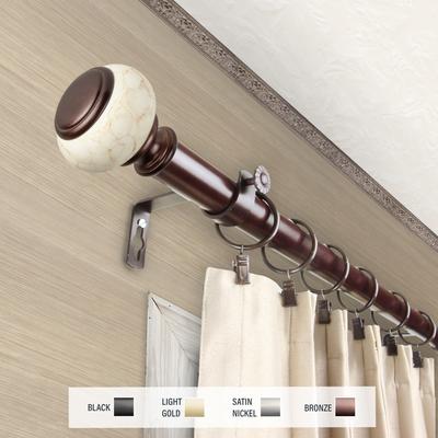 InStyleDesign Kennedy 1 inch Diameter Adjustable Curtain Rod