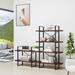 Adjustable Wood and Metal Display and Etagere Bookshelves and Bookcases - 70.86*56.69*11.34 inches