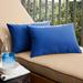 Charisma Indoor/Outdoor True Blue Sunbrella Lumbar Pillow (Set of 2)