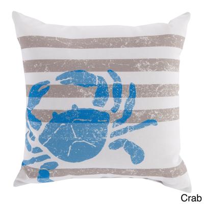 Faded Ocean Crits Outdoor Safe Decorative Throw Pillow