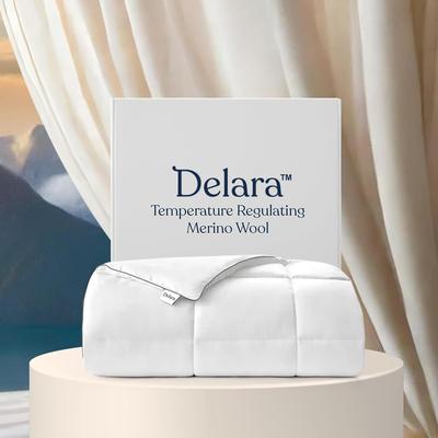 Delara Wool Duvet Insert 200GSM Summer/Spring GOTS Certified 100% Organic Cotton Shell