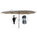15Ftx9FtDouble-Sided Patio Umbrella Outdoor Market Table Garden Extra Large Waterproof Twin Umbrellas
