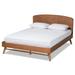 Keagan Mid-Century Modern Transitional Walnut Finished Platform Bed