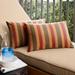 Charisma Outdoor Autumn Stripe Pillow Made with Sunbrella (Set of 2)