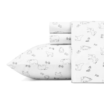 Eddie Bauer Printed Cotton Percale Deep Pocket Sheet Set.