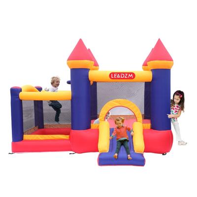 Inflatable Bouncer House with Air Blower, Jumping Castle with Slide, Family Backyard Bouncy Castle