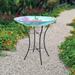 Peaktop- Solar Hummingbird Glass Bird Bath, 21"H