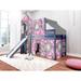 JACKPOT Prince & Princess Low Loft Twin Bed, Ladder Slide Tent & Tower