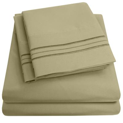 Deep Pocket Soft Microfiber 4-piece Solid Color Bed Sheet Set