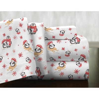 Pointehaven Superior Weight Cotton Deep Pocket Flannel Bed Sheet Set