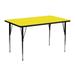 24''W x 48''L Rectangular HP Laminate Activity Table - Adjustable Legs