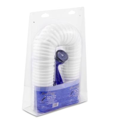 White Coiled Hose with Adjustable Nozzle