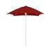 California Umbrella 6' Sq. Aluminum Frame, Fiberglass Rib Patio Umbrella, Push Open, Bronze Finish, Sunbrella Fabric