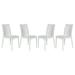 LeisureMod Mace Weave Design Outdoor Patio Dining Chair (Set of 4)