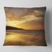 Designart 'Amazing Beach with Beautiful Breaking Waves' Modern Beach Throw Pillow