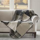 Woolrich Winter hills Tan Cotton Thread Count Printed Quilted Throw