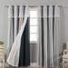 Aurora Home Attached Valance Sheer and Blackout 4-piece Panel Pair