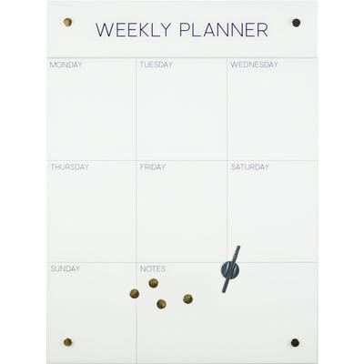 Glass Magnetic Dry Erase Board - Weekly Planner