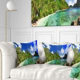 Designart 'Tropical Scenery' Landscape Photography Throw Pillow