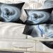 Designart 'Light Blue Abstract Fractal Flower' Floral Throw Pillow