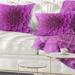 Designart 'Large Purple Flower and Petals' Floral Throw Pillow