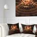 Designart 'Modern Fractal Brown Dom' Abstract Throw Pillow
