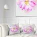 Designart 'Watercolor Pink Rose Illustration' Floral Throw Pillow