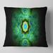 Designart 'Cabalistic Bright Green Texture' Abstract Throw Pillow