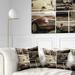 Designart 'Classic Car Collection Collage' Abstract Throw Pillow