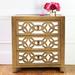 Silver Orchid Fonda Glam Mirrored Cutout 3-drawer Chest