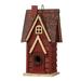 Glitzhome Hanging Distressed Solid Wood Birdhouse