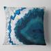 Strick & Bolton 'Blue Brazilian Geode' Abstract Throw Pillow