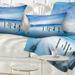 Designart 'Cloudy Sky in Blue Sea' Seascape Throw Pillow