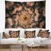 Designart 'Brown Fractal Flower Petals Close up' Floral Wall Tapestry