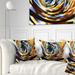 Designart 'Fractal 3D Whirlwind Stripes' Contemporary Throw Pillow