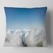 Designart 'Bright Blue Sky above Clouds' Contemporary Landscape Printed Throw Pillow