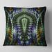 Designart 'Unique Colorful Fractal Design Pattern' Abstract Throw Pillow