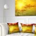 Designart 'Red Dramatic Sky with Yellow Sun' Landscape Printed Throw Pillow
