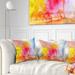 Designart 'Retro Palms Yellow Watercolor' Trees Painting Throw Pillow