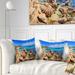 Designart 'Coastline Panorama' Beach Photography Throw Pillow